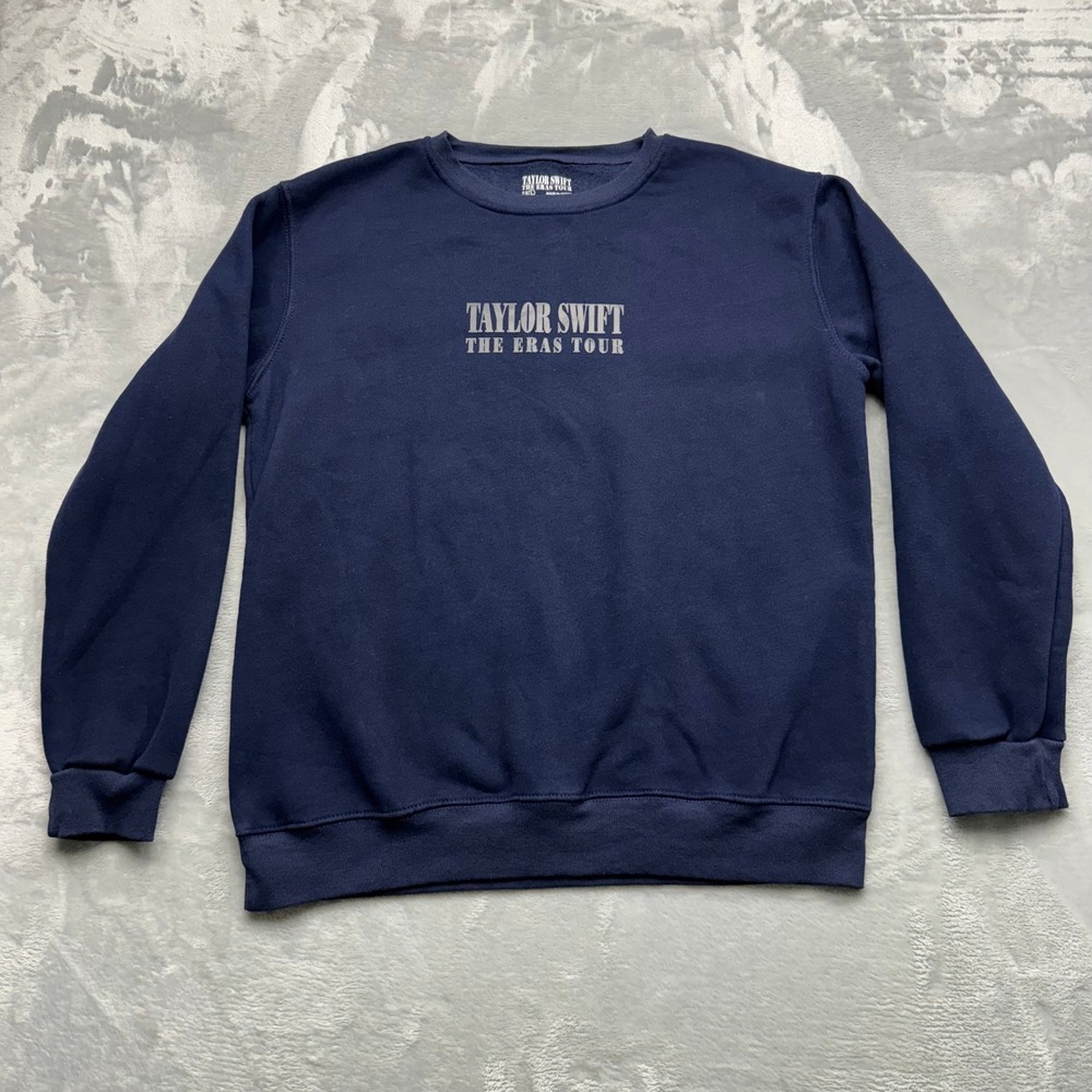 Taylor Swift Sweatshirt Unisex 2XL Navy Blue The Eras Tour Crewneck Concert